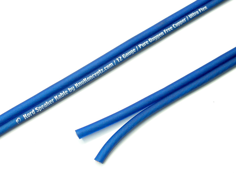 KnuKonceptz Kord Speaker Wire Ultra Flex Blue OFC 10 Gauge Cable 25