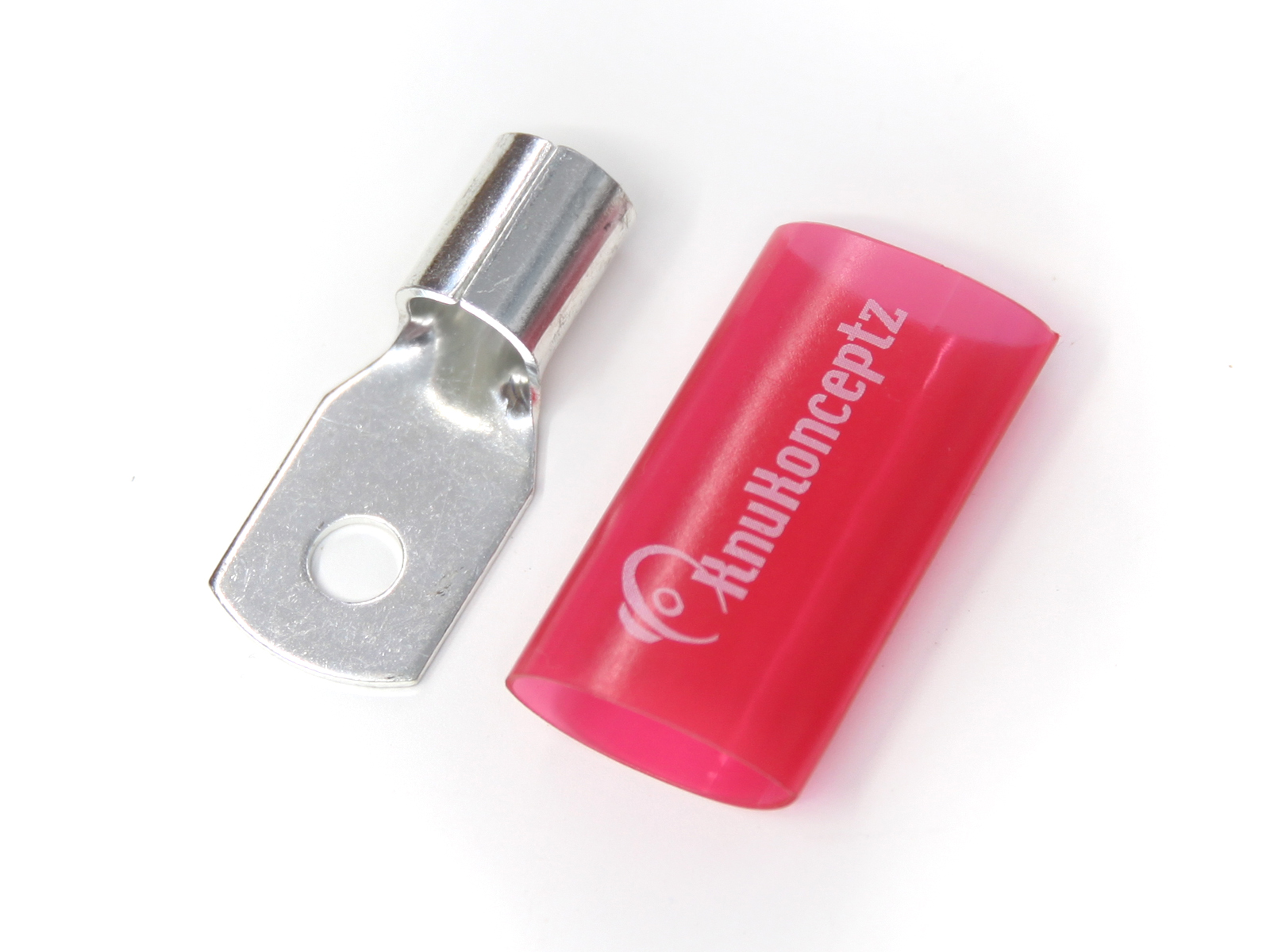 KnuKonceptz Tinned Copper 4 Gauge Crimp Ring Terminal Red Merchandise